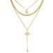 Lulu & Jane Ketting goudgeel / transparant