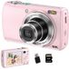 SZSMART DC408P 5K 64MP digitale camera, 5x optische zoom, touchscreen met dubbele lens voor vloggers + 32GB geheugenkaart