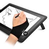OTraki 2 stuks antifouling handschoen 8 x 20,5 cm kunstenaarshandschoen voor grafische tabletten tekenhandschoenen palm rejection handschoen 2 vingers handschoenen tekenen voor pad display