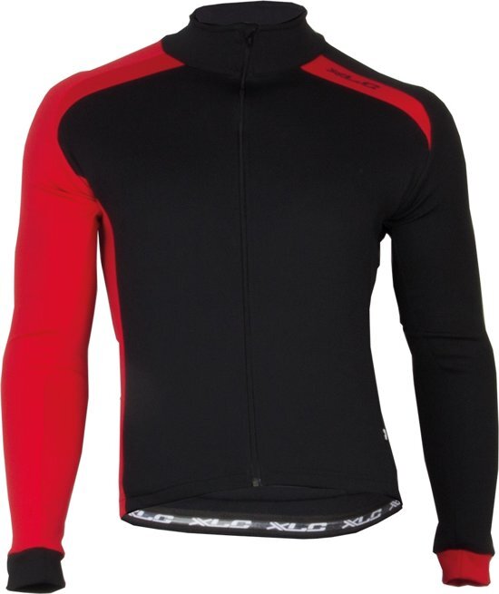 XLC Sport Shirt - Fietsshirt - Heren - Lange Mouw - Maat S - Zwart/Rood