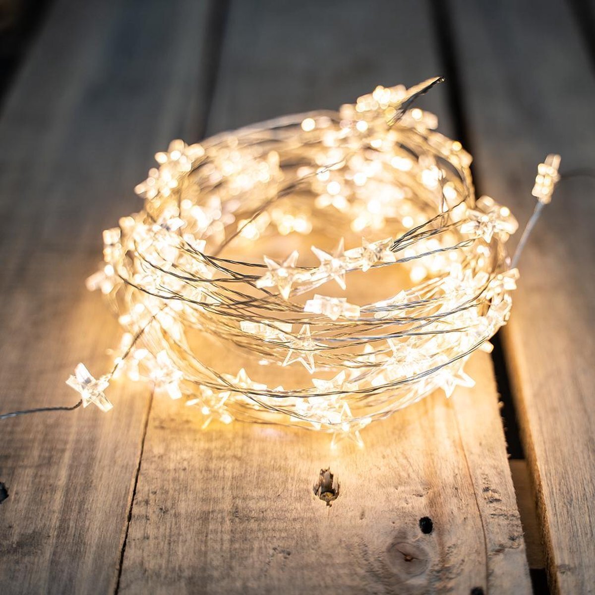 Sofisticade Instalights - Kerstverlichting Binnen - Fairy Lights - Twinkle Stars - Kerstlampjes - Kerstdecoratie - Lampjes Slinger - Warm White - 2x AA Batterijen Gratis Erbij - Sterren LED Lampjes