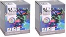 Merkloos / Sans marque Kerstverlichting - 2x - 96 led lampjes - gekleurd - 700 cm - batterij - zwart snoer - lichtsnoer
