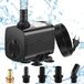 Pompe d'aquarium Pompe submersible - 30 W - 2500 l/h - Silencieux - 1,9 m câble - 5 buses