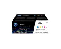 HP 304A Original Toner Cartridge 3-Pack (Cyan, Magenta, Yellow)