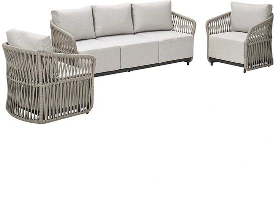 Garden Impressions Normandie Loungeset - Taupe/Vally Sand