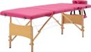 vidaXL - Massagetafel - inklapbaar - 4 zones - hout - roze