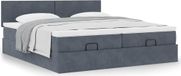 Prolenta Maison Exclusive - Ottoman bedframe met donkergrijs fluweel, geschikt voor een matras van 180x200 cm