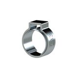Riegler 155 B 1-oorslangklem met inzetstuk, glanzend verzinkt staal (W1), spanbereik 8,2-9,5 mm, bandbreedte 7,8 mm