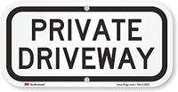 SmartSign 'Private Opriting' bord | 6" x 12" 3M Engineer Grade Reflecterend Aluminium