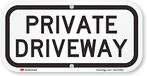 SmartSign 'Private Opriting' bord | 6" x 12" 3M Engineer Grade Reflecterend Aluminium