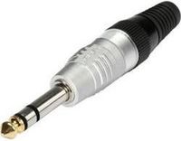 Hicon HI-J63S Jackplug 6.35 mm Stekker, recht Aantal polen: 3 Stereo Zilver 1 stuk(s)