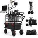 TARION Videoproductie Camera Cart: Opvouwbare winkelwagen voor fotograaf Quick Release met 360 ° draaibare wielen voor filmstudio podiumverlichting opslag digitale technische kar laadvermogen tot 20