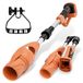 HANSILK Draadloze opvouwbare en lichte bladblazer (zonder batterij), snelheid 63 m/s, debiet 600 CFM, accu 18 V, compact voor gazon/terras/straatsteen/garage, oranje