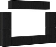 vidaXL Tv-meubelset - Zwart eiken - Hout