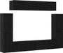 vidaXL Meuble TV - Chêne noir - Bois