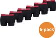 Levi's Boxershorts Heren - 6-pack Solid Organic Cotton Zwart/Rood - Maat M