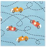 PartyDeco Servetten Race auto's - 12 st.