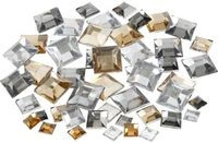 Creativ company CC Strasstenen Vierkant Zilver Harmonie 6-12 mm 360 stuks