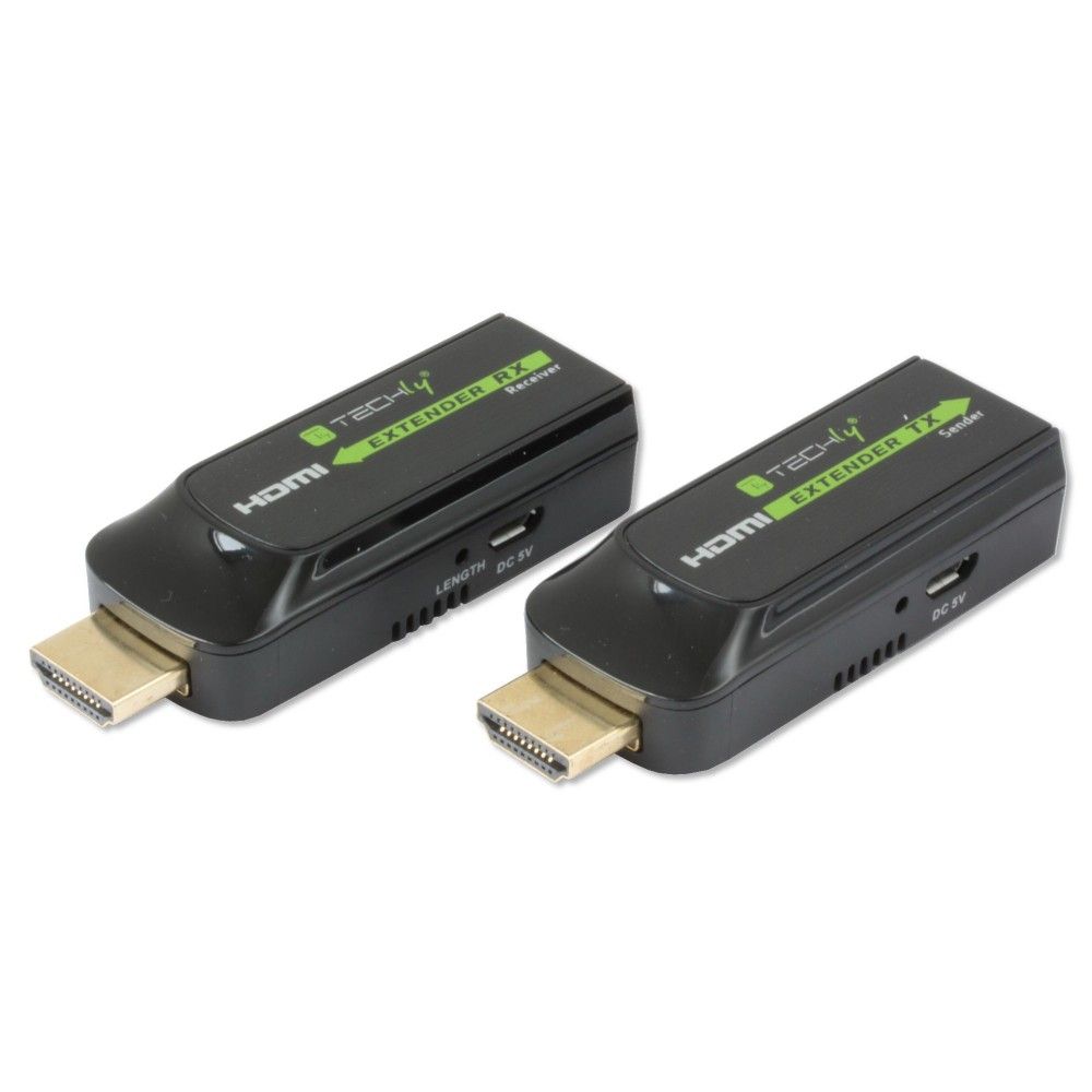 Techly IDATA EXT-E70S - AV Extender - Zwart