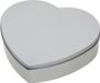 Merkloos Hartje cadeau opbergblik/bewaarblik - 18 x 17 cm - Cadeauverpakking - zilver - Valentijn/bruiloft