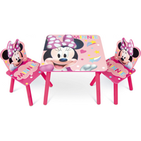 4KidsOnly Minnie Mouse Kindertafel met 2 stoelen