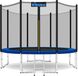 KIDUKU® Trampoline Ø 244/305/366/427 cm | Ensemble complet avec filet de sécurité, échelle, housse de protection, ancrage au sol & accessoires | Trampoline de jardin extérieur trampoline pour enfants capacité de charge 150 kg