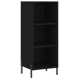 vidaXL Dressoir, zwart, 34,5 x 32,5 x 90 cm, houtvezel