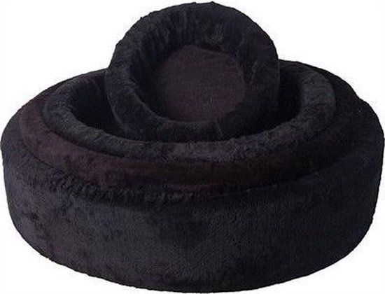Merkloos Zwarte Teddy Hondenmand - Rechthoekig - 50 cm