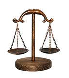 Vintage stijl metalen justitie weegschalen sieraden display, Weegschaal lade cosmetische organisator, sieraden opslag, unieke middenstuk standaard met houten basis ¨C brons