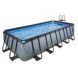 Exit Stone Zwembad - 540x250x122cm - Grijs - Met Filterpomp
