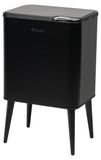 Eluno prullenbak, 30 liter inhoud, zwart metaal