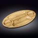 Wilmax WL-771198/A 3-delige plaat van bamboe, 50,5 cm lang, 28 cm breed