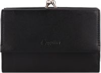 Esquire New Silk Billfold Portemonnee Dames Leer 13 cm Zwart