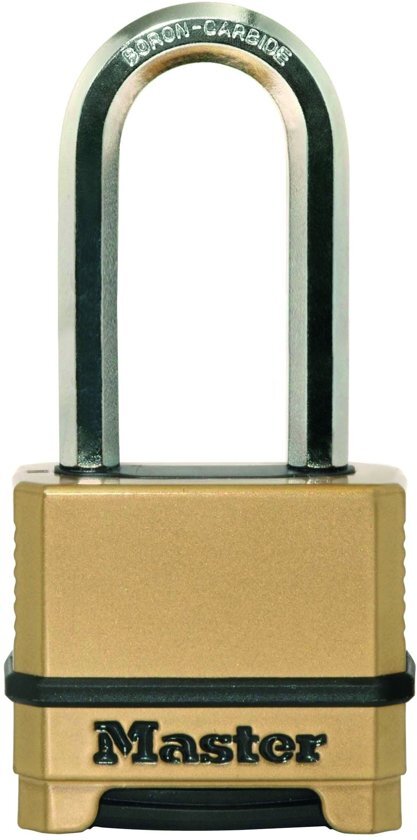 Masterlock Excell Hangslot M175EURDLH - 4 cijfers - Vrije combinatiekeuze - Weersbestendig - Chroom/Zink