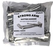 Quick Schroef 5 "10 Pack Heavy Duty Verborgen Regen Goot Beugel Haak Hangers Met Clip