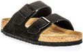 Birkenstock Arizona met zachte voetbed in zwart veloursleer | Normale pasvorm – 5 UK - 38 EU - 7/7.5 US / Zwart