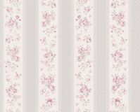 A.S. Création BLOEMEN IN STREPEN BEHANG | Engelse stijl - grijs wit roze - A.S. Création Maison Charme