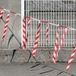 Barrière de chaîne 20m x Ø 8mm avec rubans hachurés rouge/blanc - 1360556