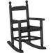 Maison Exclusive Chaise à bascule pour enfants, bois de peuplier massif, noir