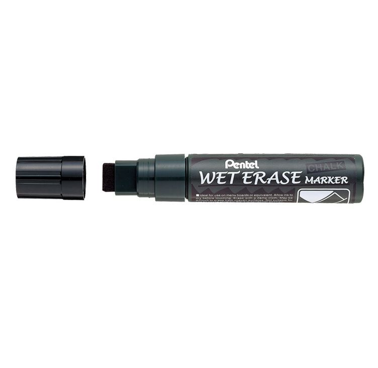 Pentel Wet Erase Chalk krijtstift Zwart 8-16mm