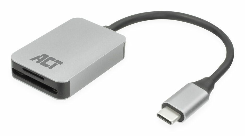 ACT AC7056 USB-C Card Reader - Grey