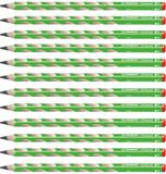 STABILO EASYgraph Driehoekige potloden, ergonomisch, voor rechtshandigen, hardheid 2B, groen, 12 stuks