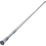 MSV 140096 douchestang van aluminium, wit gelakt 140 x 0,1 x 0,1 cm