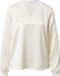 Comma Blouse Vrouwen Crème Polyester Satijn Lange Mouw V-hals Regular Fit Casual