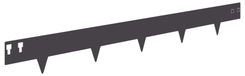 Acier Bordure de pelouse 50 pc. 100 x 12 cm Noir