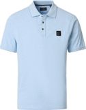 CASAMODA Polo Jersey Tipping Lichtblauw - Maat L - Heren