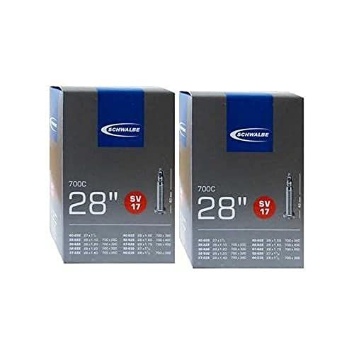 Schwalbe Unisex volwassenen SV40 fietsbinnenband, zwart, SV17 40 mm set van 2