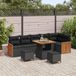vidaXL Tuinset, 9 stuks, 9 zitplaatsen, noir