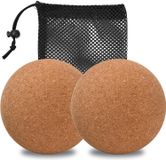 6 cm fasciaal bal, kurken massagebal, set van 2