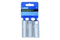 Laser 7295 Dunwandige bougiedopsleutelset 3/8 inch D, 3-delig